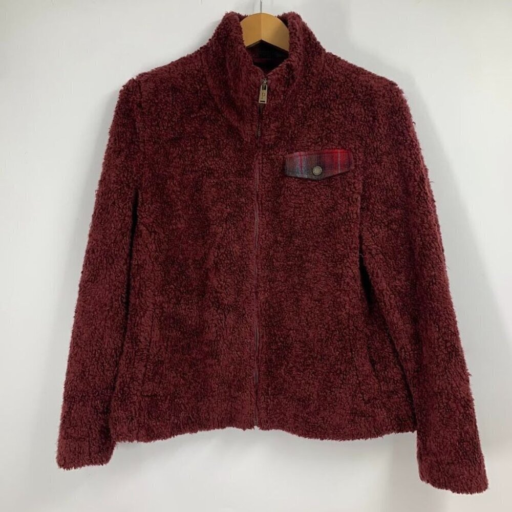Pendleton Women's Full Zip Teddy Bear Fleece Long Sleeve Jacket Size M